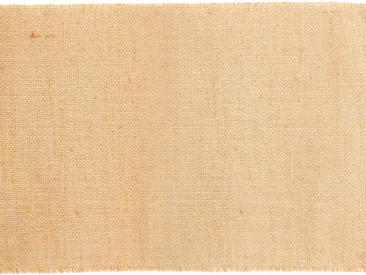 Chaks Jute tafelloper - 2x - 29 x 300 cm - beige met gouden draad erdoor - Tafeldecoratie versieringen