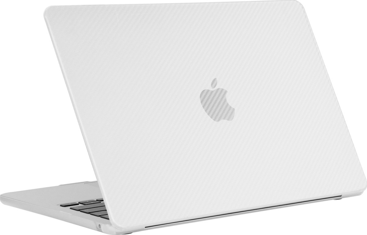 Mobigear Carbon Case geschikt voor Apple MacBook Air 15 inch A2941 (2023) Hoes Hardshell MacBook Case - Transparant