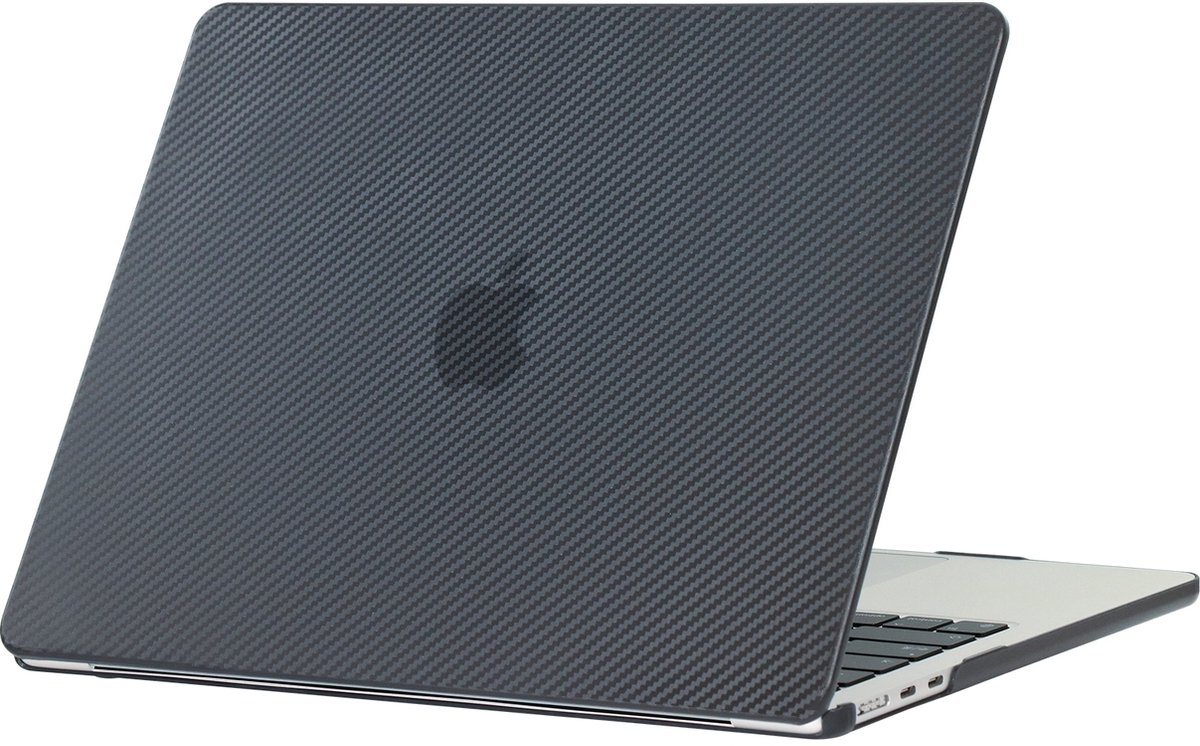 Mobigear Laptophoes geschikt voor Apple MacBook Air 15 Inch (2023-2025) Hoes Hardshell Laptopcover MacBook Case | Mobigear Carbon - Zwart - Model A2941 / A3114 / A3241