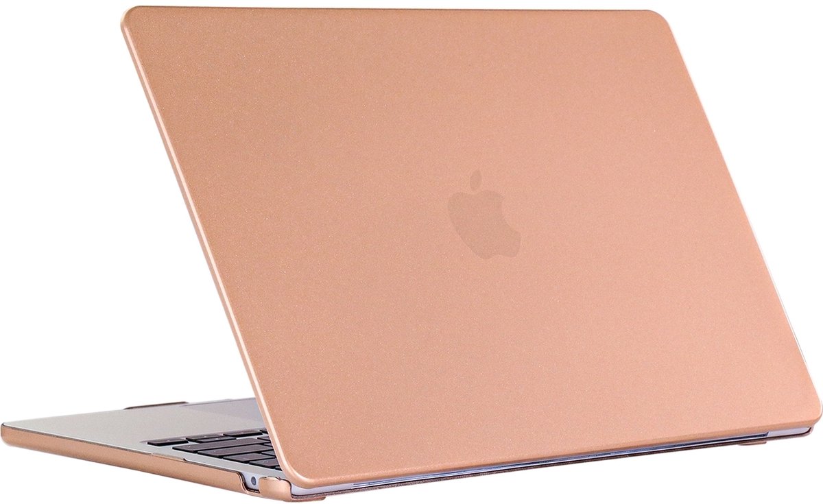 Mobigear Laptophoes geschikt voor Apple MacBook Air 15 Inch (2023-2025) Hoes Hardshell Laptopcover MacBook Case | Mobigear Metallic - Goud - Model A2941 / A3114 / A3241
