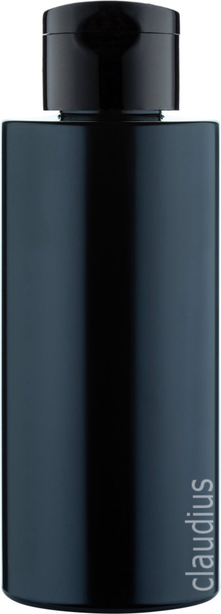 Lege Plastic Fles 300 ml PET zwart - met zwarte klepdop - set van 5 stuks - Navulbaar - Leeg