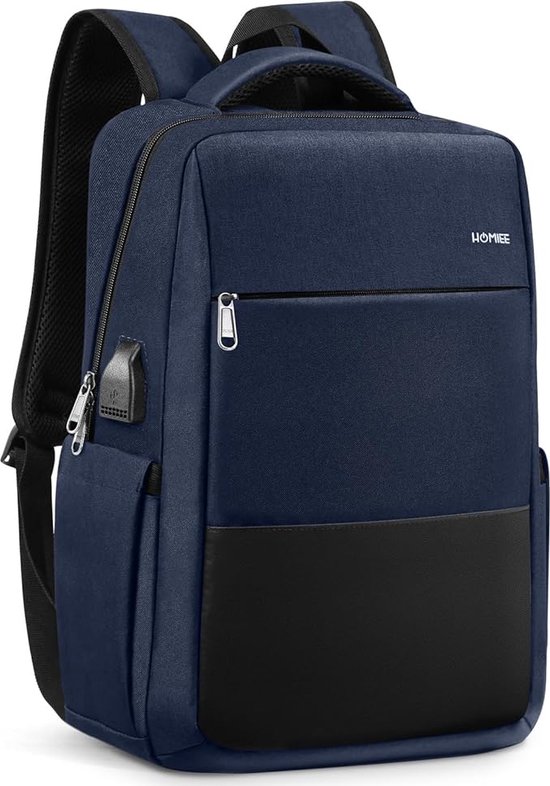 Rugzak 15,6 inch met USB-oplaadaansluiting - Laptop Rugzak - pc-rugzak met grote capaciteit - schokbestendig - diefstalbeveiliging - werkrugzak - reistas - reizen/zaken