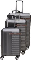 Tobeyz - Ensemble de valises - Bagage à main Zwart 3 pièces - Mobile sur 4 Roues - ABS robuste - Léger, Trolley