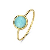 Isabel Bernard Belleville Dames Ring Goud - Blauw/Goud/Groen - 15.25 mm / maat 48