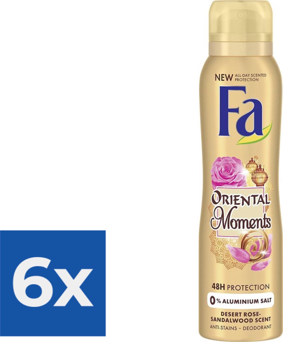 Goedkoopste Fa Oriental Moments Deodorant Spray 150ml - Voordeelverpakking 6 stuks