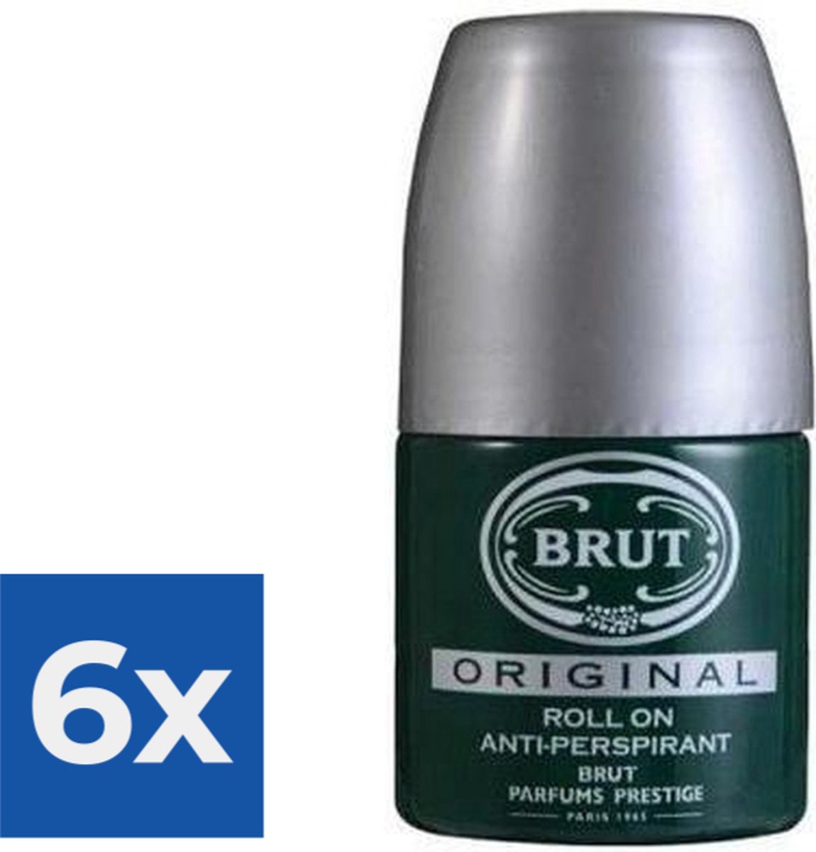 Brut Deo Roll-on - Original - GLAS - 50ml - Voordeelverpakking 6 stuks