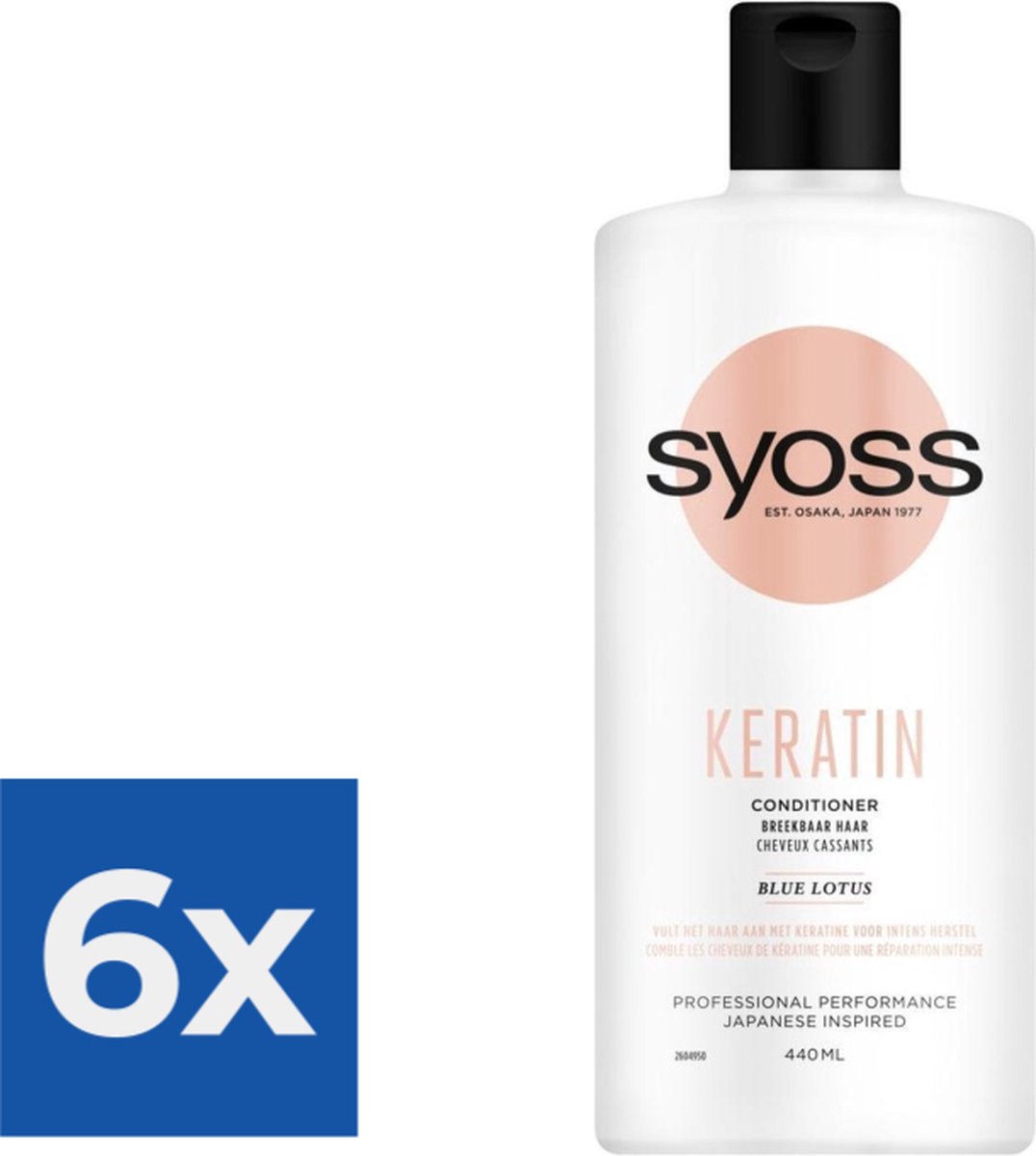 Syoss Keratin Conditioner 440 ml - Voordeelverpakking 6 stuks