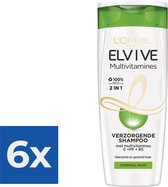 L’Oréal Paris Elvive Multivitamines 2-in-1 - 250 ml - Shampoo - Voordeelverpakking 6 stuks