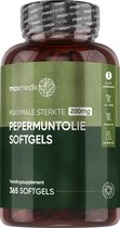 maxmedix Pepermuntolie capsules - 200 mg pure pepermunt olie per portie - 365 softgels voor 1 jaar voorraad