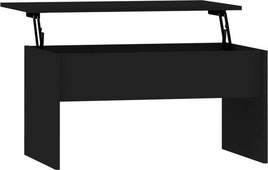 vidaXL - Salontafel - 80x50,5x41,5 - cm - bewerkt - hout - zwart