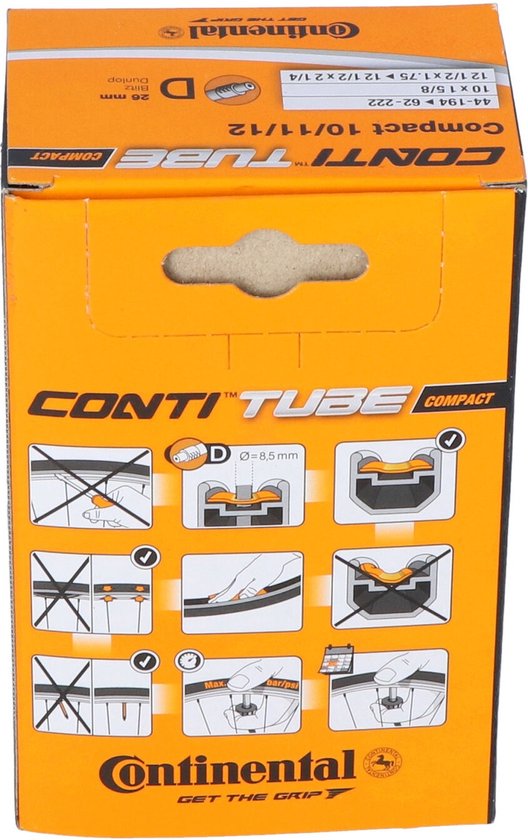Binnenband 10/11/12 Continental Compact 44-194 -> 62-222 DV40mm ventiel