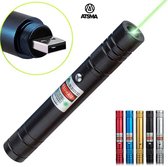 pointeur laser vert-usb rechargeable-stylo laser-professionnel CLASSE 2 - NOIR