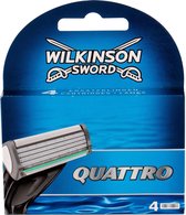 Wilkinson Sword Quattro - 4 stuks - Scheermesjes