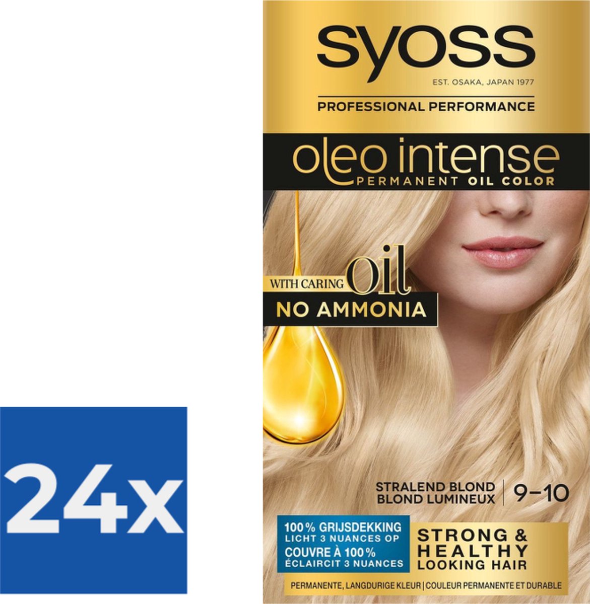 Syoss Oleo Intense - Haarverf - 9-10 - Stralend Blond - 115ml x 24