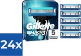 Gillette Scheermesjes Mach3 Turbo 5 stuks - Voordeelverpakking 24 stuks