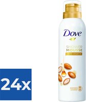 Dove Argan Oil - 200 ml - Shower Foam - Voordeelverpakking 24 stuks