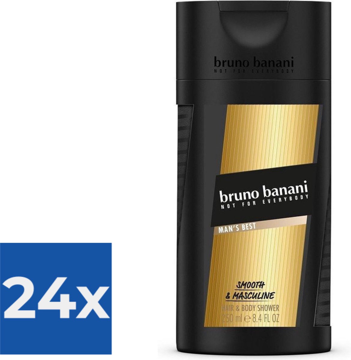 Bruno Banani Douchegel Men  Hair & Body Man’s Best 250 ml - Voordeelverpakking 24 stuks