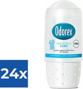 Bol.com Odorex Deoroller - Invisible Clear 50 ml - Voordeelverpakking 24 stuks aanbieding
