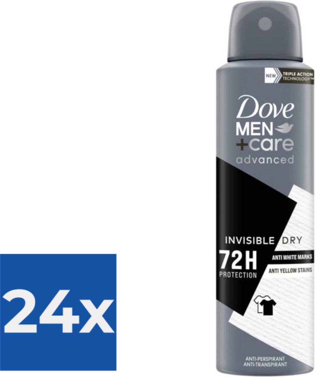 Goedkoopste Dove Deospray Men  Care Invisible Dry 150 ml - Voordeelverpakking 24 stuks