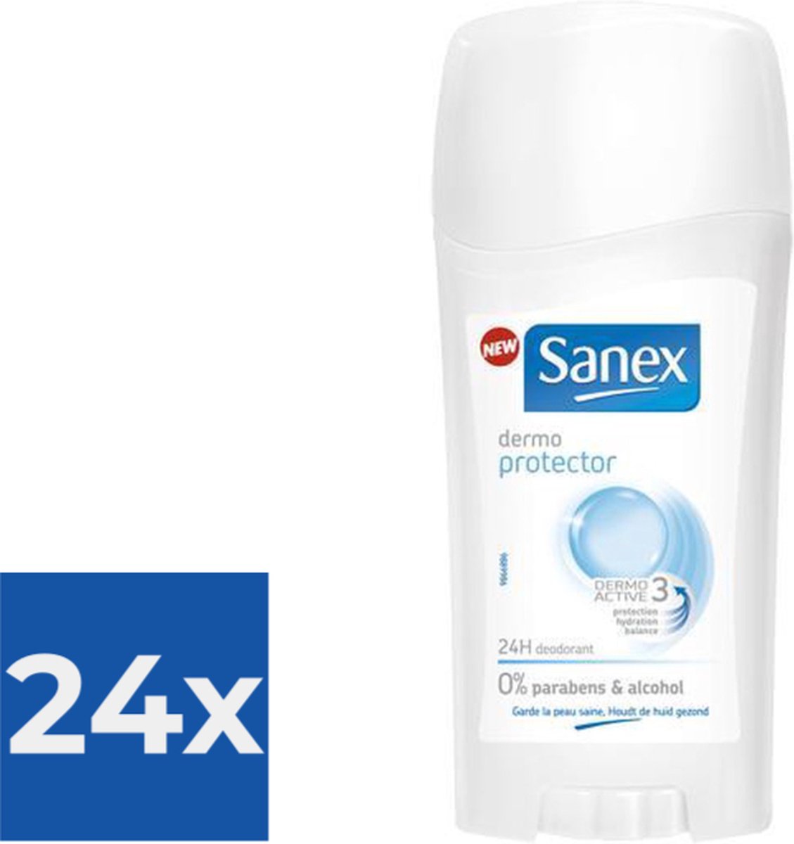 Goedkoopste Sanex Dermo Protector Deodorant Stick 65 ml - Voordeelverpakking 24 stuks