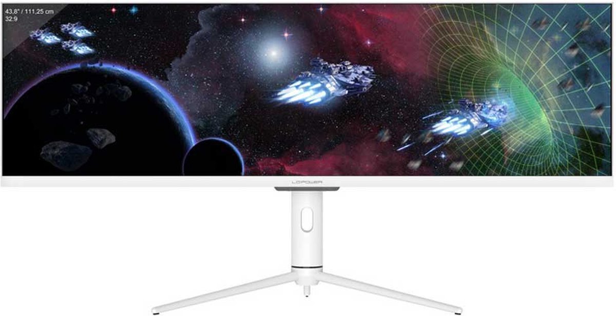LC Power LC-M44-DFHD-120 Gaming monitor Energielabel G (A - G) 111.3 cm (43.8 inch) 3840 x 1080 Pixel 32:9 4 ms Audio, stereo (3.5 mm jackplug), DisplayPort, HDMI, USB 3.0, USB-C IPS LCD