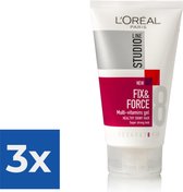L’Oréal Paris Studio Line Essentials Fix & Force Gel - Super Strong - 150 ml - Voordeelverpakking 3 stuks