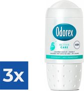 Odorex Deoroller - Active Care 50 ml - Voordeelverpakking 3 stuks