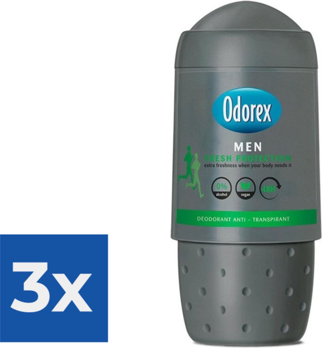 Goedkoopste Odorex Deo Roll-on Men - Fresh Protection 50 ml - Voordeelverpakking 3 stuks