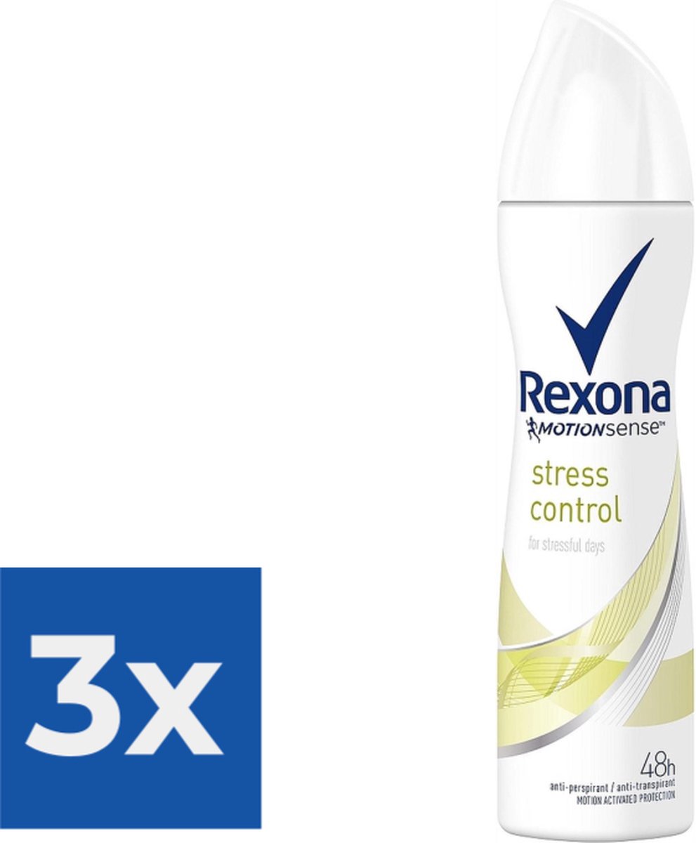Goedkoopste Rexona Deodorant Deospray Stress Control - Voordeelverpakking 3 stuks
