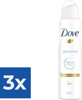 Dove Deospray  Sensitive 150 ml - Voordeelverpakking 3 stuks