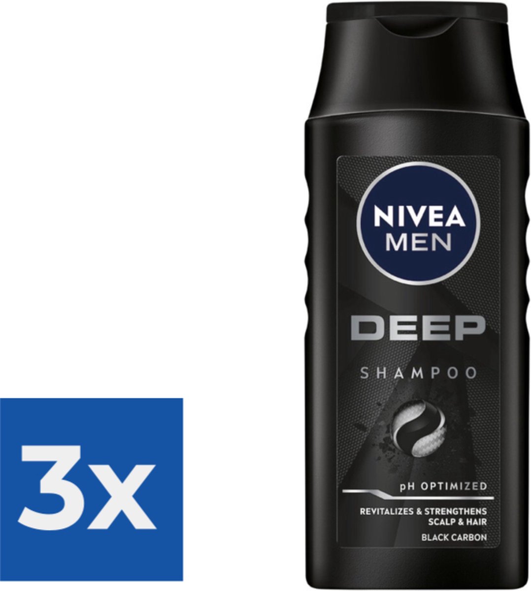 Goedkoopste NIVEA Men Deep Shampoo - 250 ml - Voordeelverpakking 3 stuks