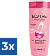 L’Oréal Paris Elvive Nutrigloss Shampoo - 250 ml - Voordeelverpakking 3 stuks