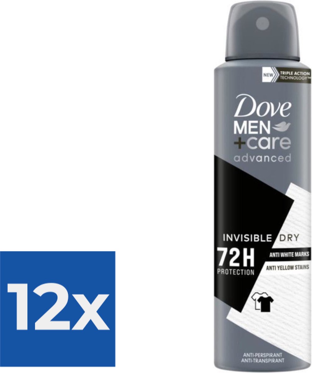 Goedkoopste Dove Deospray Men  Care Invisible Dry 150 ml - Voordeelverpakking 12 stuks