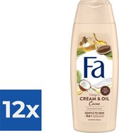 Fa Douche 250 ml Cream & Oil Cacao - Voordeelverpakking 12 stuks