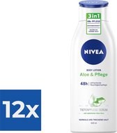 Nivea Bodylotion - Aloe & Care 400 ml - Voordeelverpakking 12 stuks
