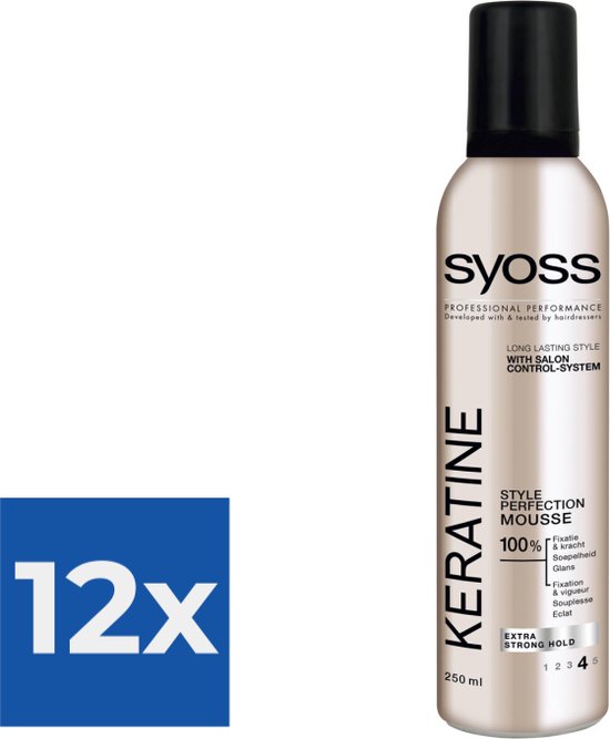 Syoss StylingMousse Keratin Voordeelverpakking 12 stuks bol