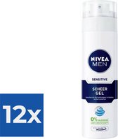 Nivea Men Scheergel Sensitive 200 ml - Voordeelverpakking 12 stuks