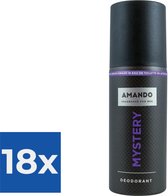 Amando Deodorant Spray Mystery 150 ml - Voordeelverpakking 18 stuks