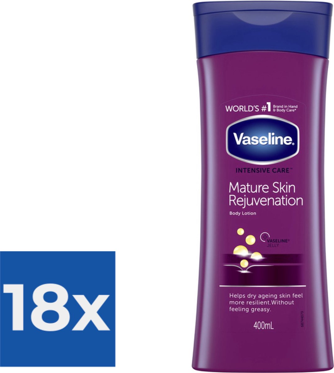 Goedkoopste Vaseline Bodylotion  Mature Skin Rejuvenation 400 ml - Voordeelverpakking 18 stuks