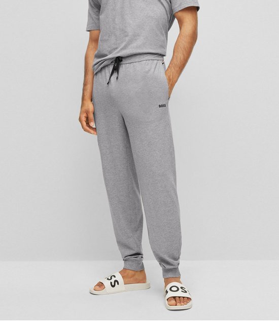 BOSS Mix&Match Pants - heren pyjama- of loungebroek - middengrijs - Maat: XL
