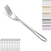 Tafelvorkenset met 12 stuks, 20,5 cm, roestvrijstalen vorkenset, vorken voor het diner thuis, in restaurants, dagelijks gebruik, gemakkelijk schoon te maken en vaatwasmachinebestendig.