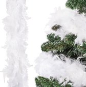 Boa de Springos | Guirlande de Noël | boa de noël | Accessoires de vêtements pour bébé de Noël | 3 m | Blanc