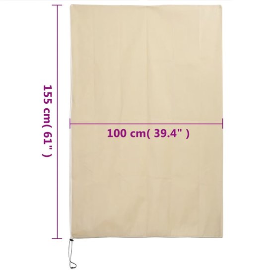 vidaXL - Plantenhoezen - met - ritssluiting - 4 - st - 70 - g/m² - 1x1,55 - m van VidaXL — afbeelding 2