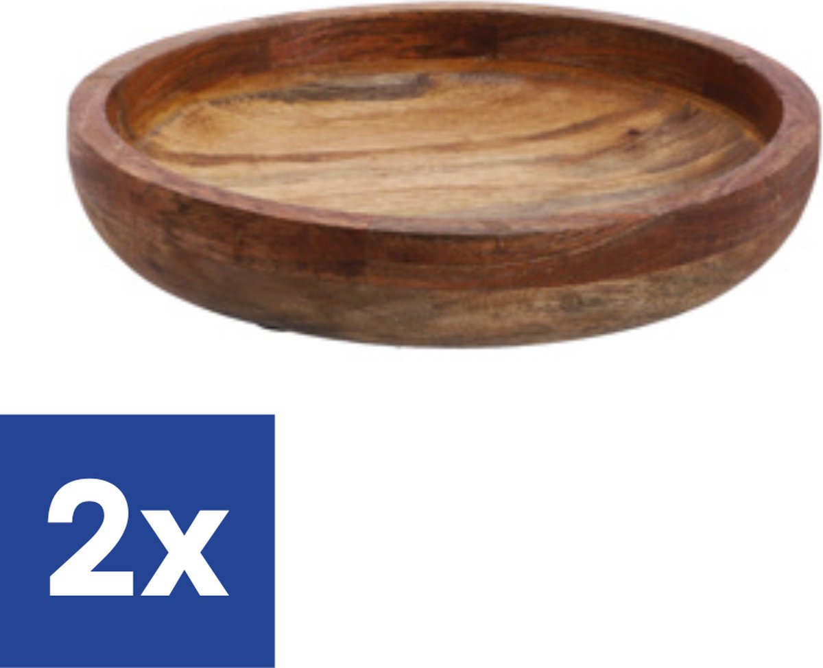 PTMD Northern wood | Hanglamp mangohout kom ribbel