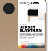 schlafgut Easy Jersey Elasthan Hoeslaken S - 90x190 - 100x220 799 Off-Black