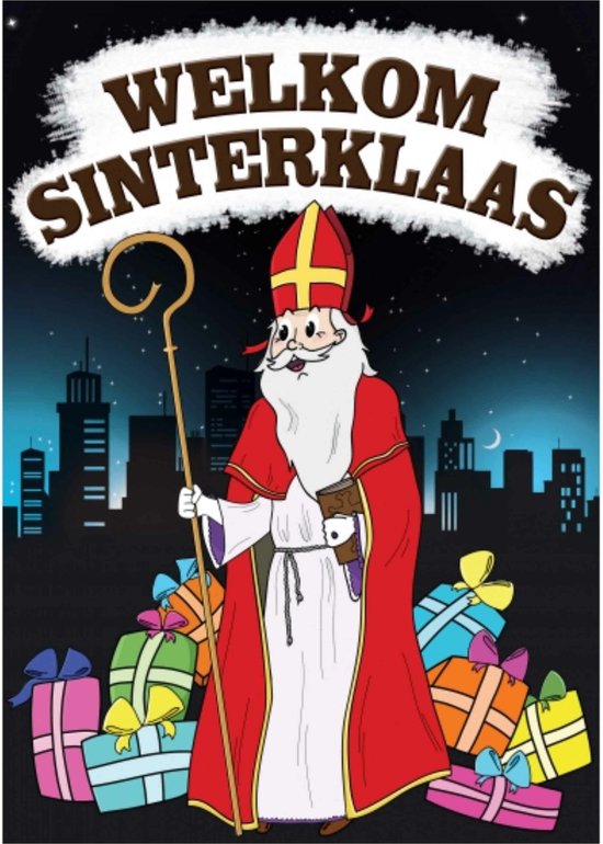 Foto: Deurposter welkom sinterklaas a1 59 x 84 cm sinterklaas feestversiering