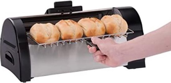 Broodbakmachine - 570W - Brood Opwarmmachine - Broodjesbakker - Kast van mat roestvrij staal - Merkloos