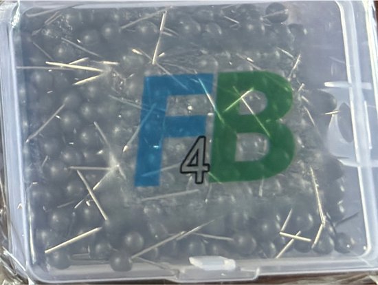 Punaises F4B pour Punaises | 500 pièces | Noir  | Carte du monde | Broche | Forfait artisanal | La vignette