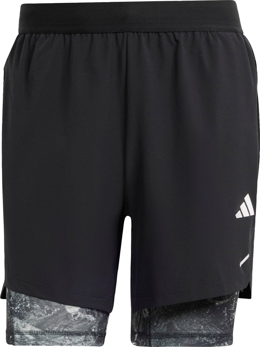 adidas Performance Power Workout 2-in-1 Short Heren – 2XL 5 Zwart