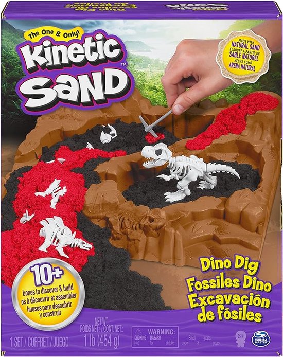 Kinetic Sand Dino Dig - Dino's opgraven - Graaf om jouw dino's te ontdekken!